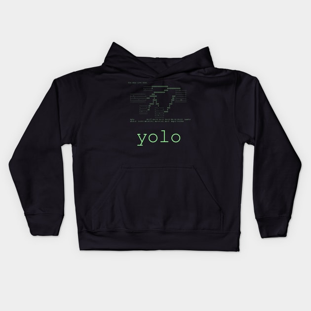 Nethack Yolo Kids Hoodie by khaighle